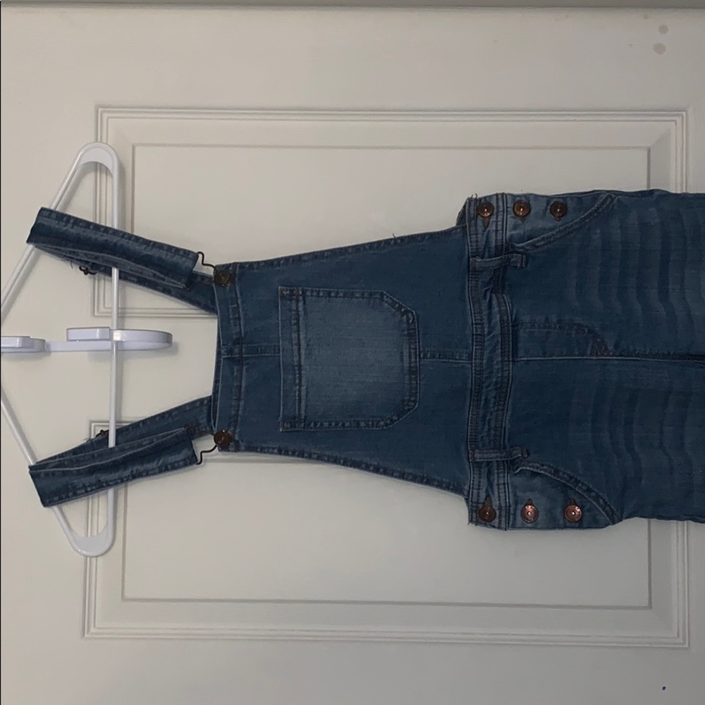 Blue jean overalls